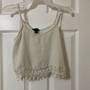 Forever 21 white crop tank